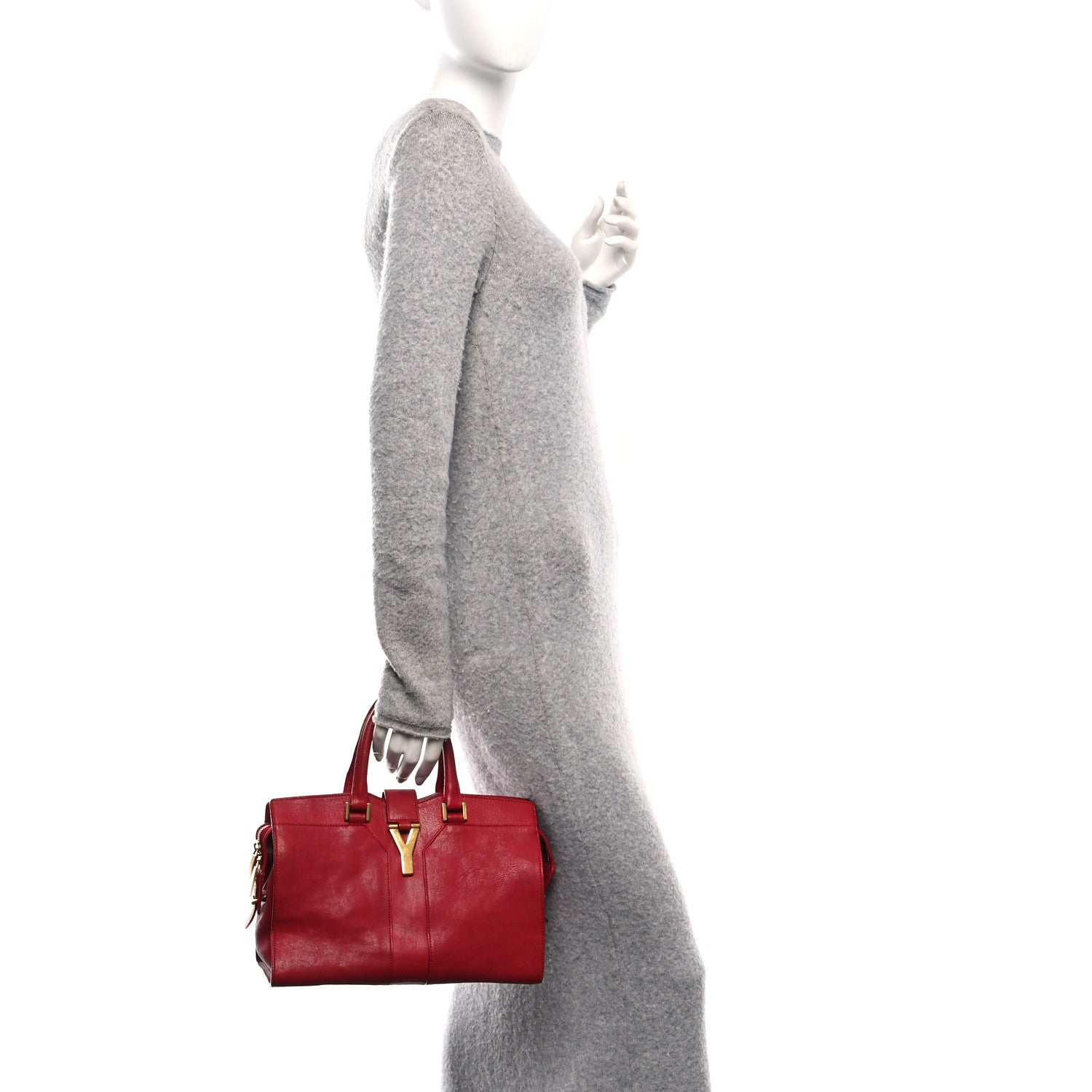 Saint Laurent Sheepskin Small Cabas ChYc Rouge Orient 2 of 10