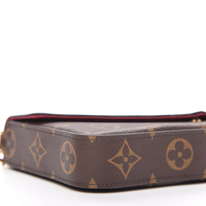 Louis Vuitton Monogram Pochette Felicie Chain Wallet Fuchsia 7 of 12
