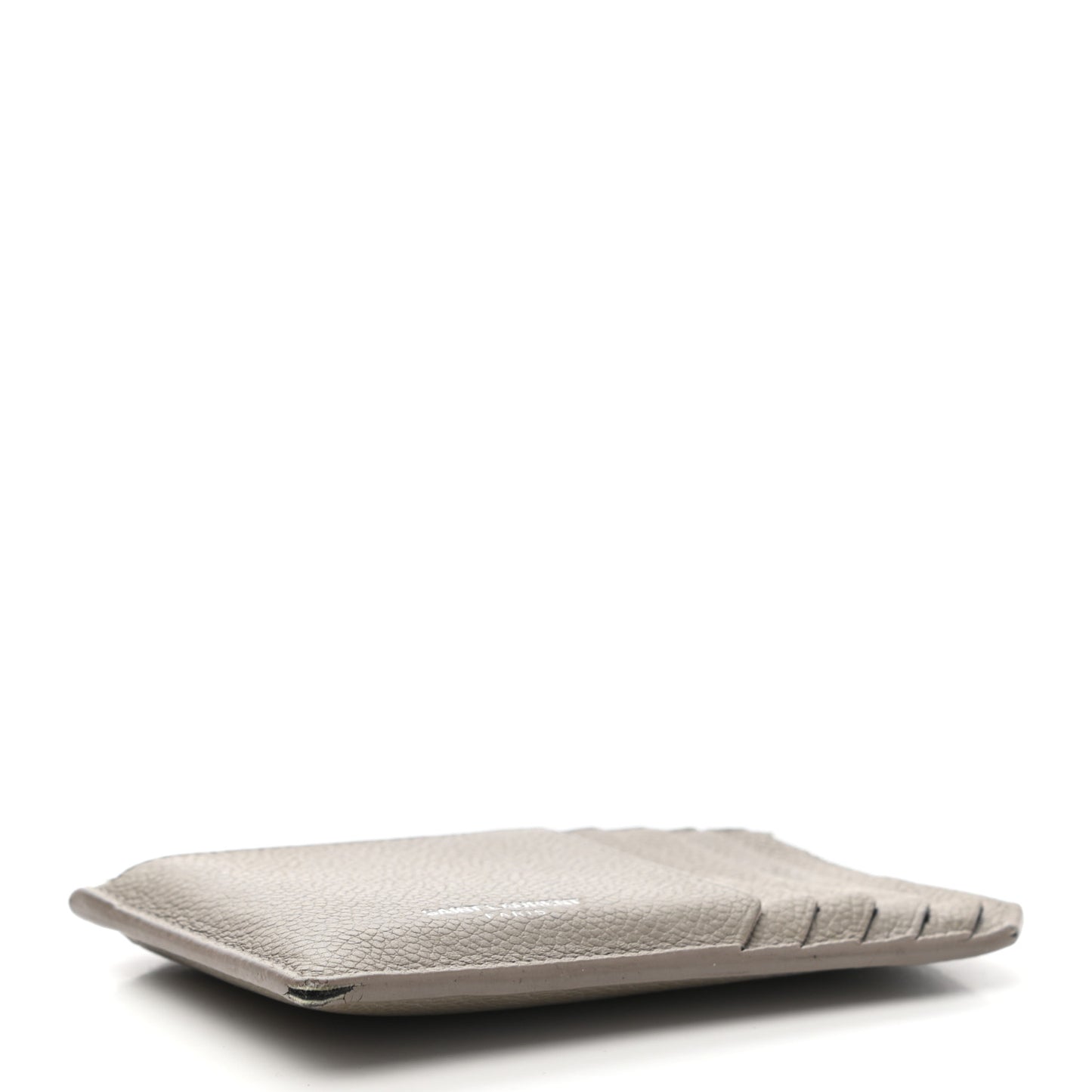 Grained Calfskin 5 Fragments Zip Pouch Card Holder Kaki Militaire