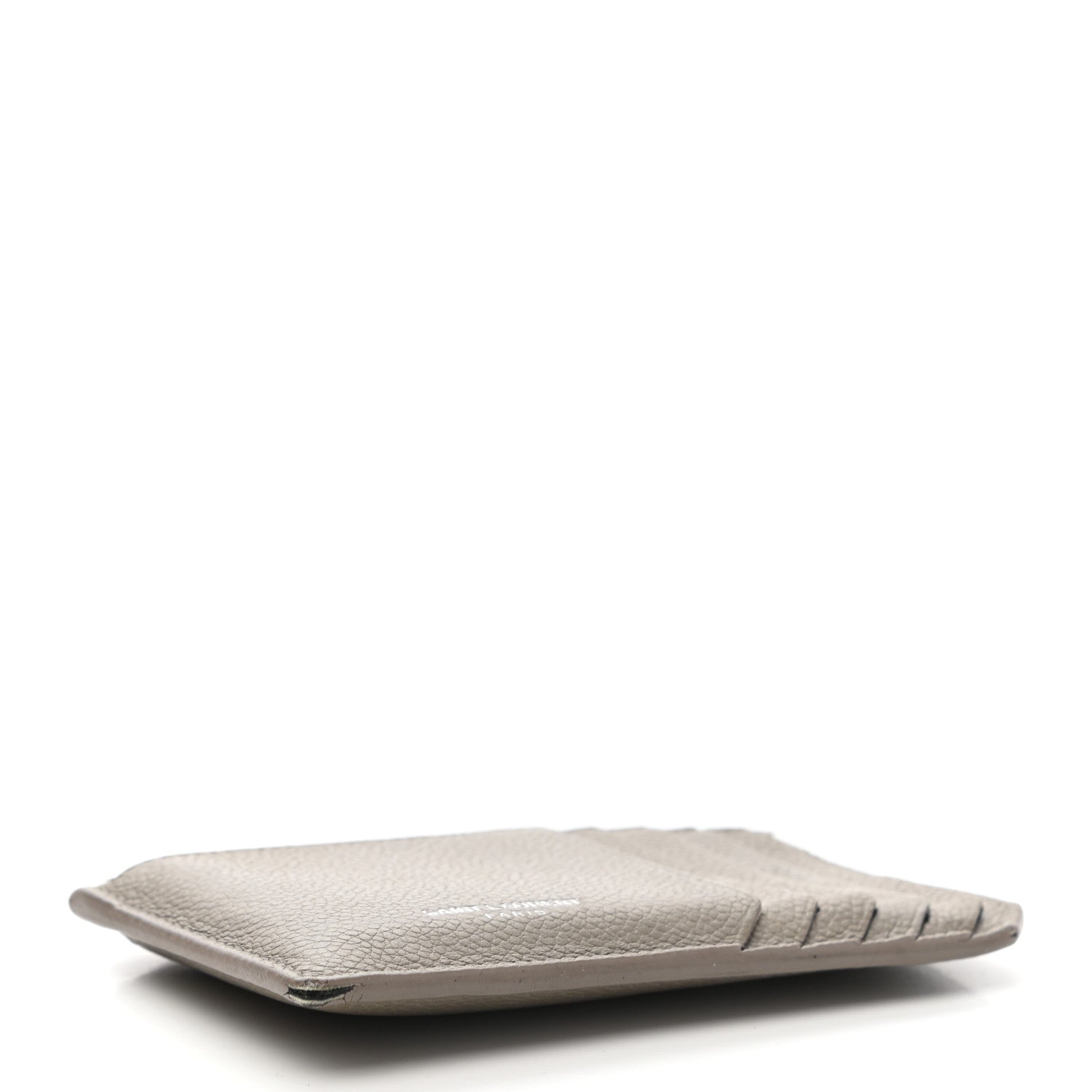 Saint Laurent Grained Calfskin 5 Fragments Zip Pouch Card Holder Kaki Militaire 4 of 12