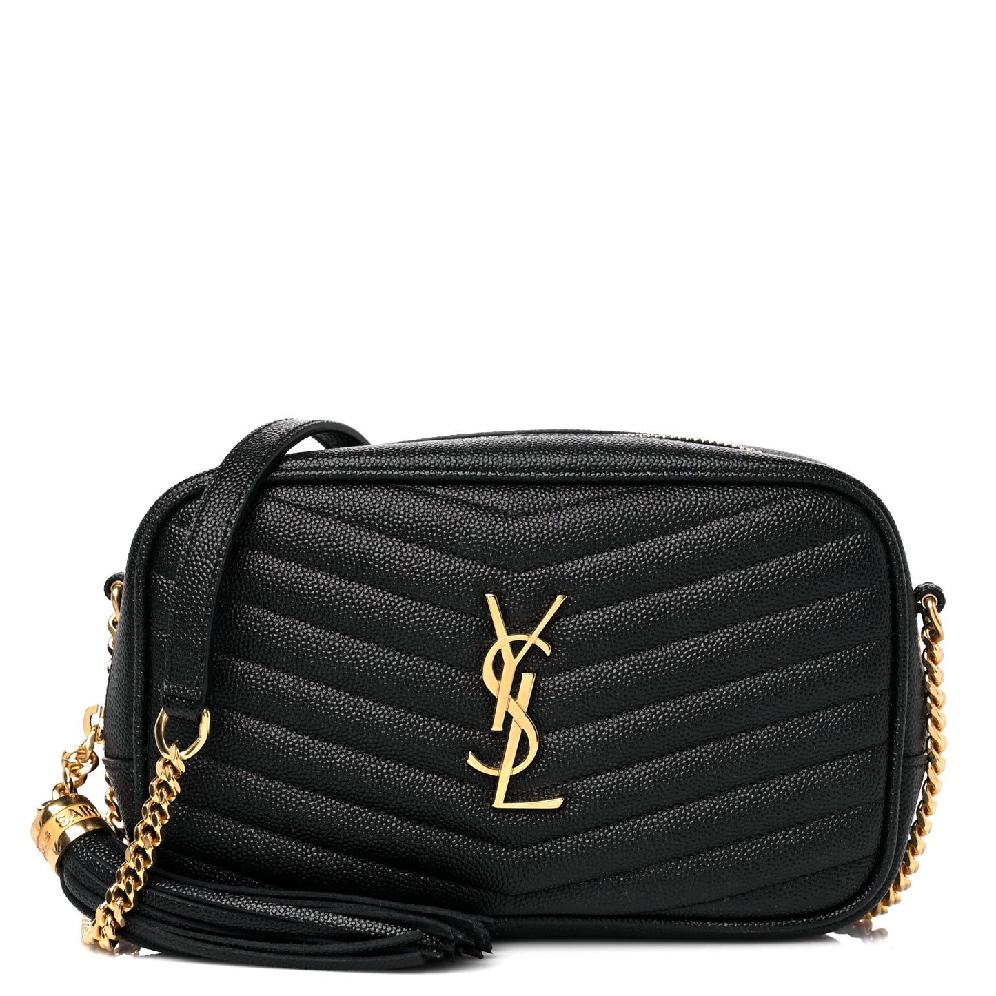 Grain De Poudre Matelasse Monogram Mini Lou Camera Bag Black