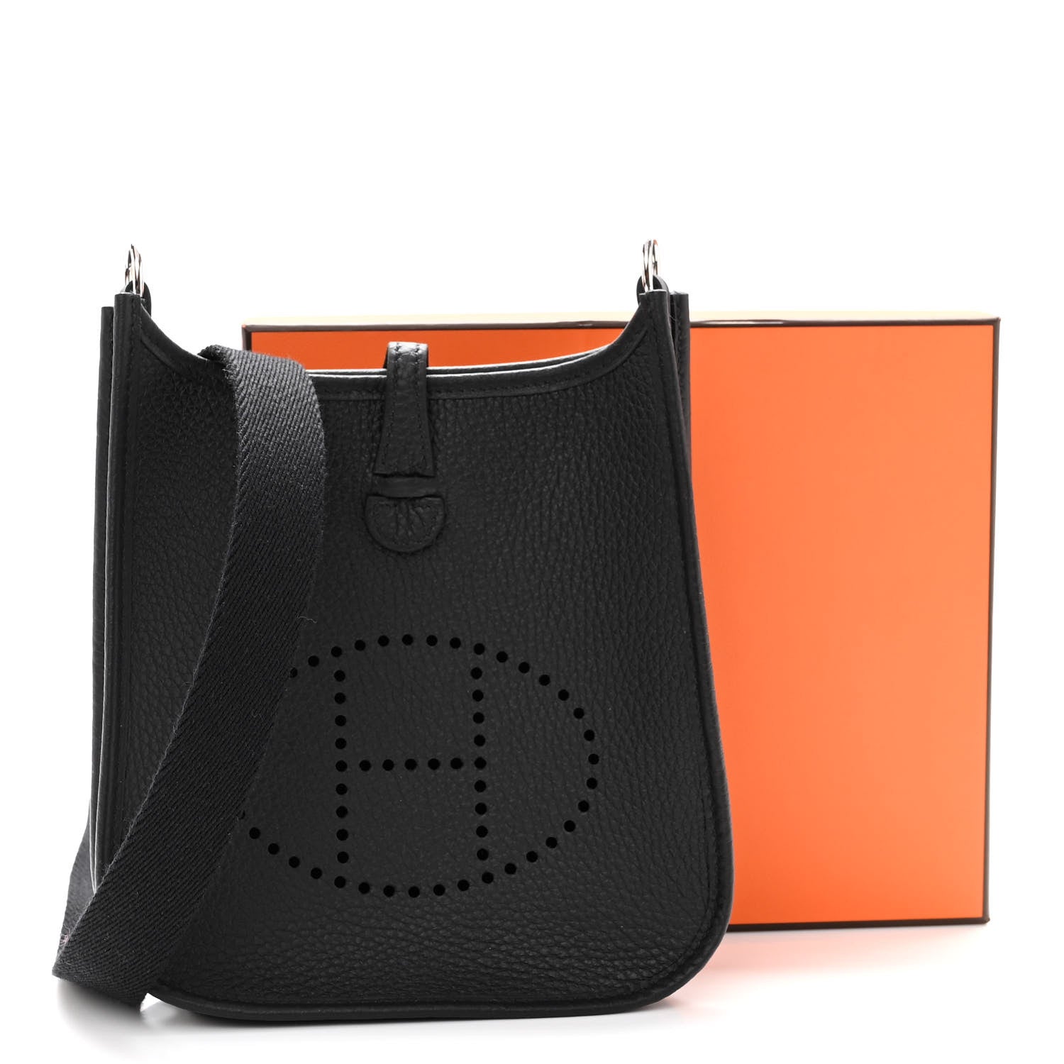 Hermes Taurillon Clemence Evelyne TPM Black 11 of 11