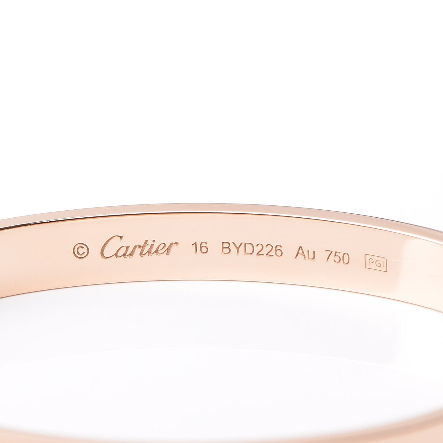 18K Pink Gold LOVE Bracelet 16