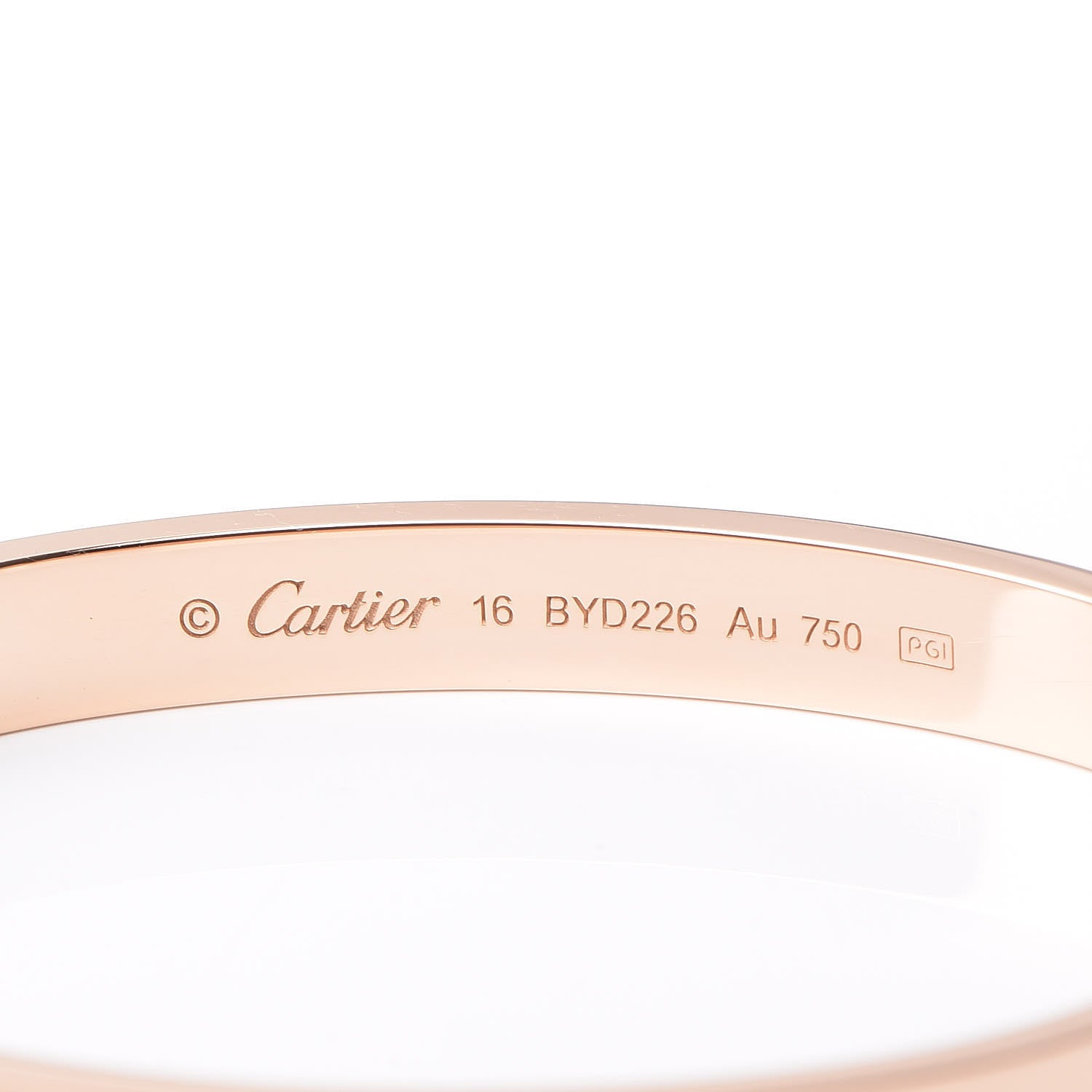 Cartier 18K Pink Gold LOVE Bracelet 16 5 of 8