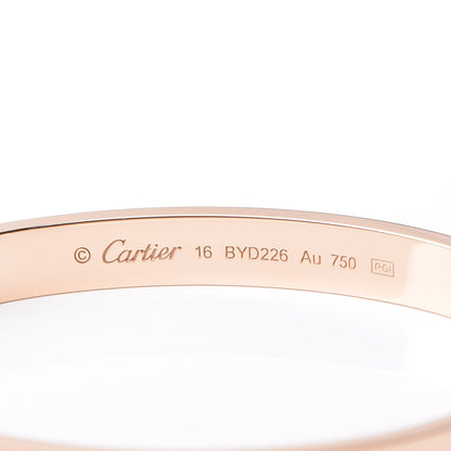 Cartier 18K Pink Gold LOVE Bracelet 16 5 of 8