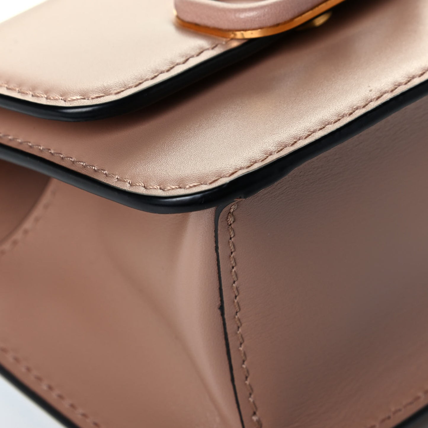 Smooth Calfskin Micro VSling Shoulder Bag Rose Cannelle