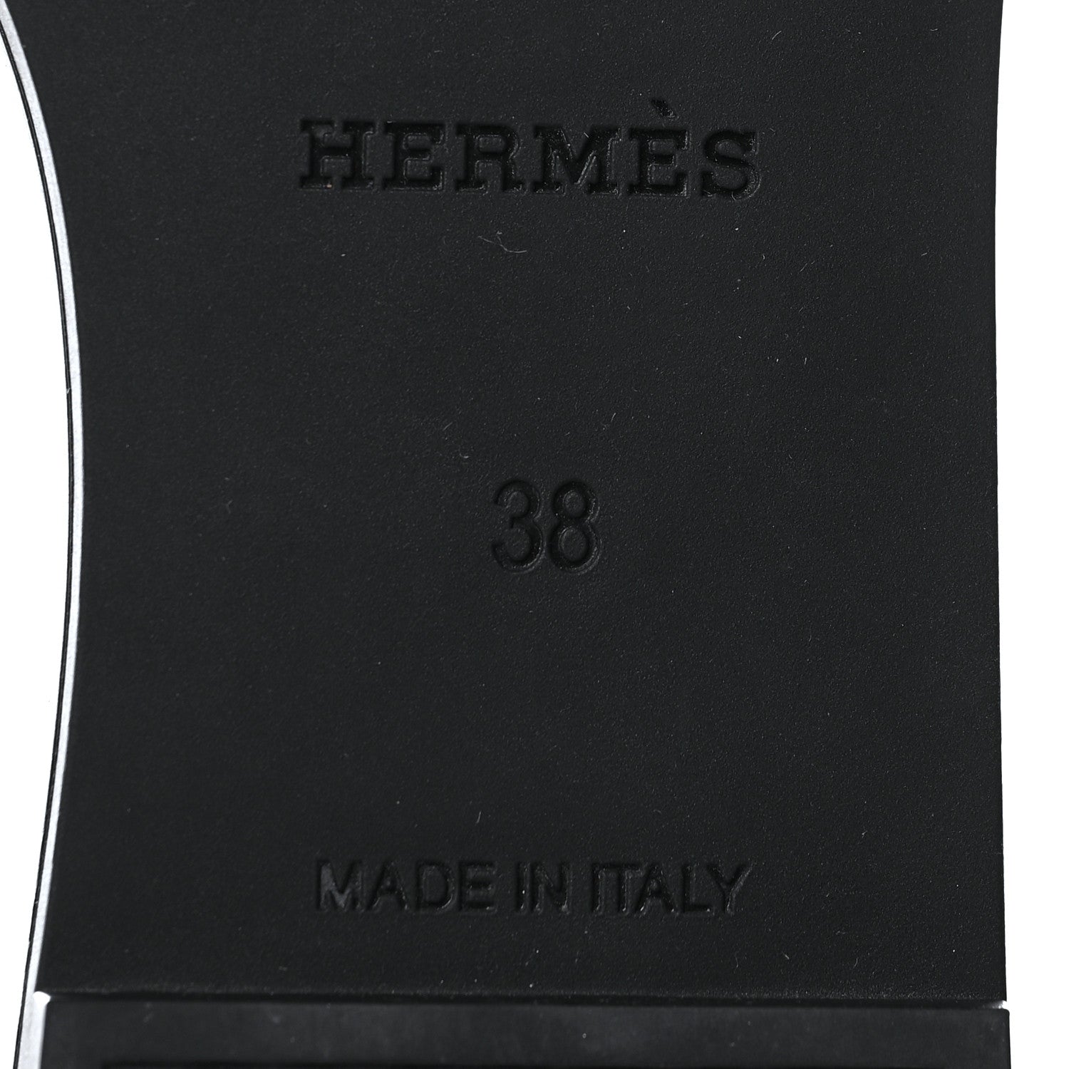 Hermes Rubber Aloha Sandals 38 Black 7 of 9