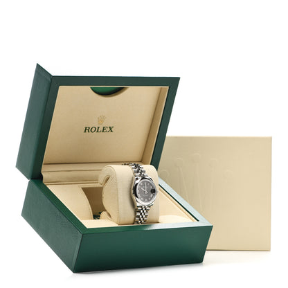 Rolex Stainless Steel 28mm Oyster Perpetual Datejust Watch Slate Roman 279160 5 of 5