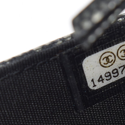 Chanel Metallic Caviar Timeless CC Wallet On Chain WOC Grey 12 of 12