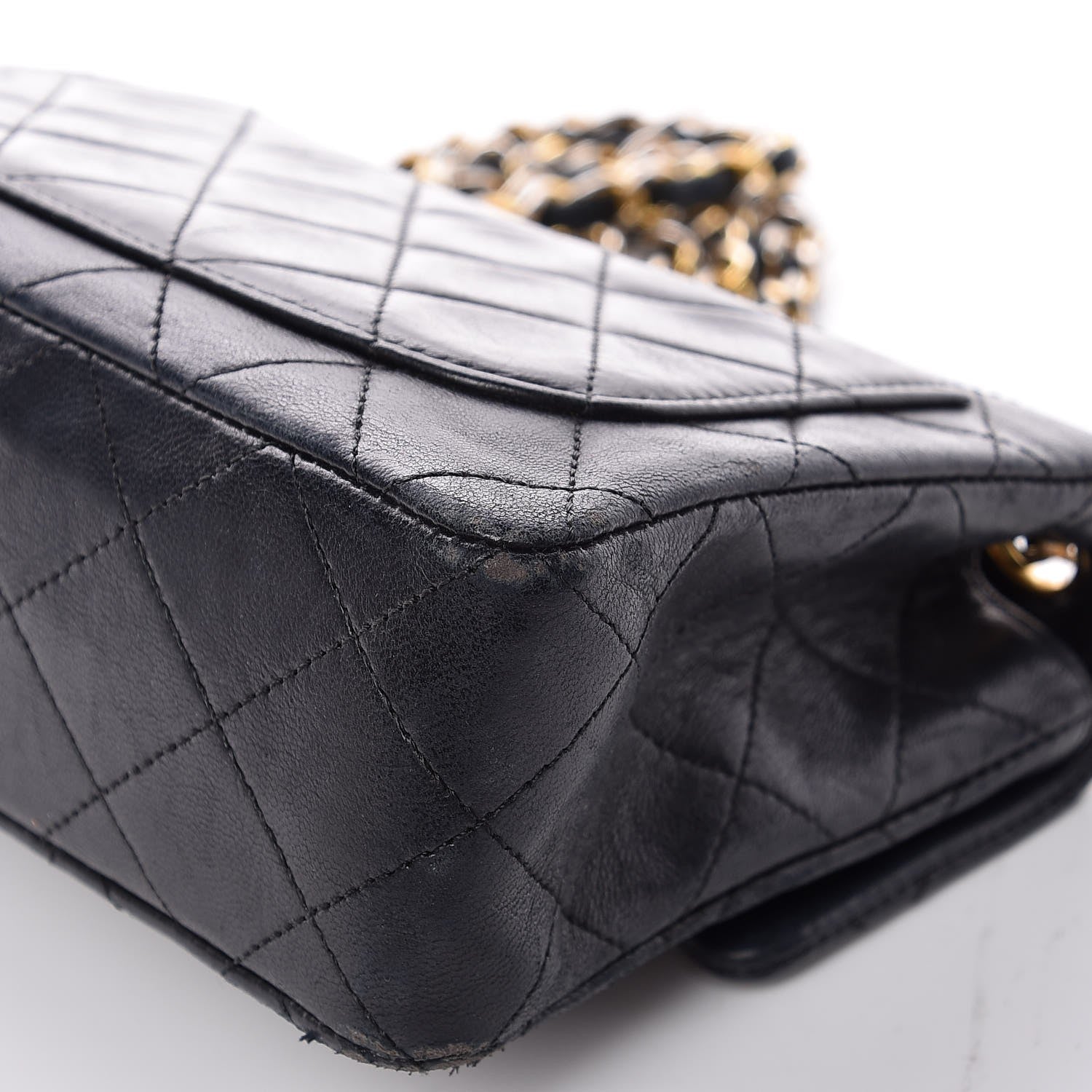 Chanel Lambskin Quilted Mini Square Flap Black 12 of 13