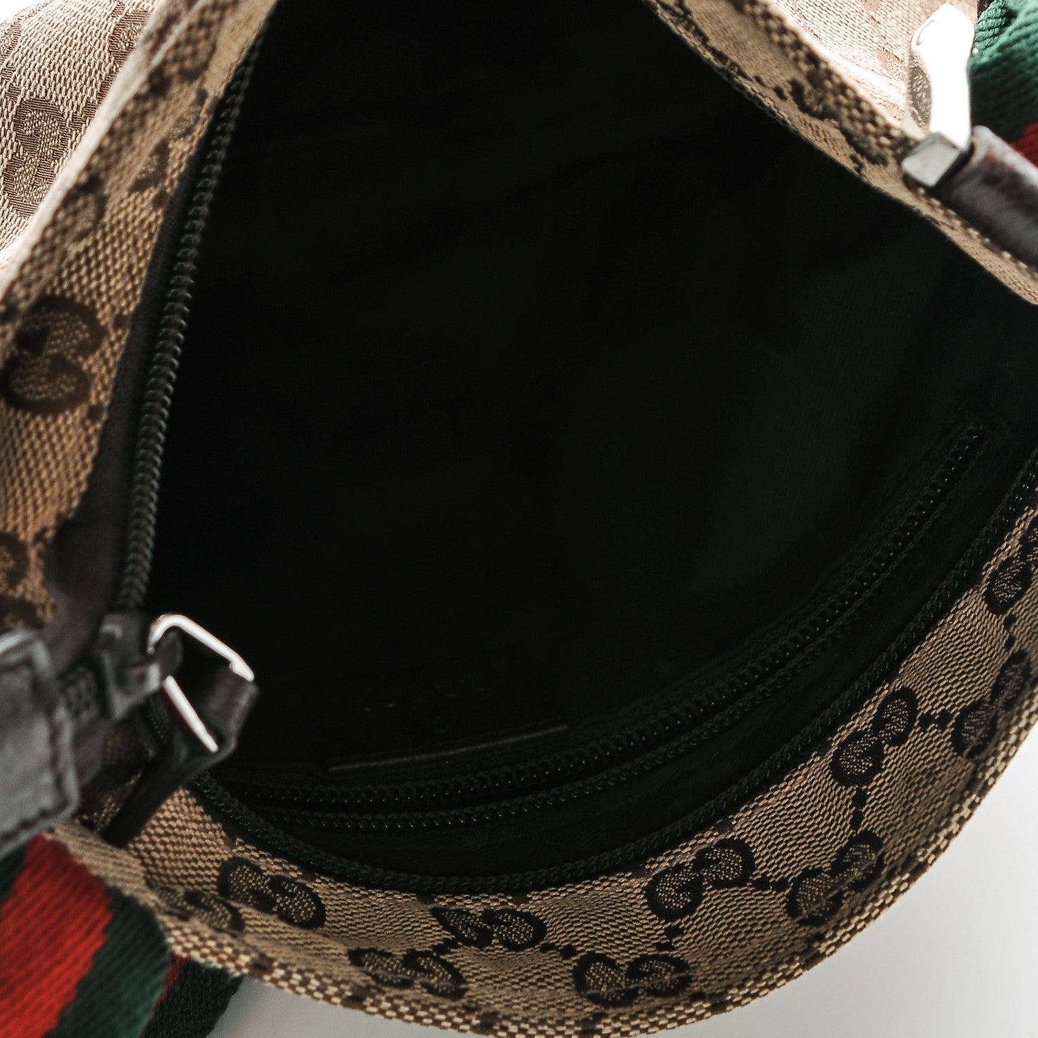 Gucci Monogram Web Small Flat Messenger Bag Brown 5 of 7