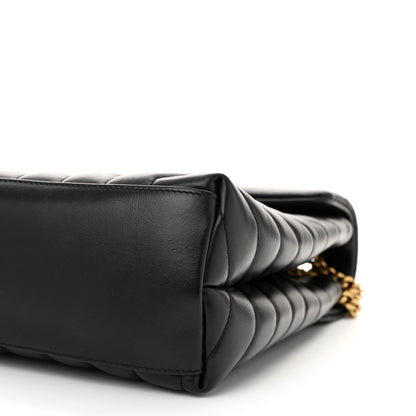Saint Laurent Calfskin Y Quilted Monogram Medium Loulou Chain Satchel Black 10 of 10