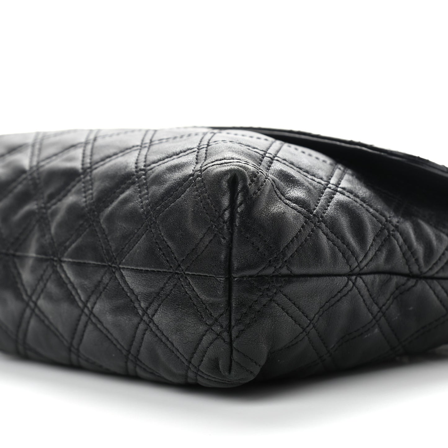 Lambskin Quilted The Large Single Flap Black