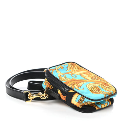Versace Nylon Baroque Print Small Crossbody Bag Black 4 of 9
