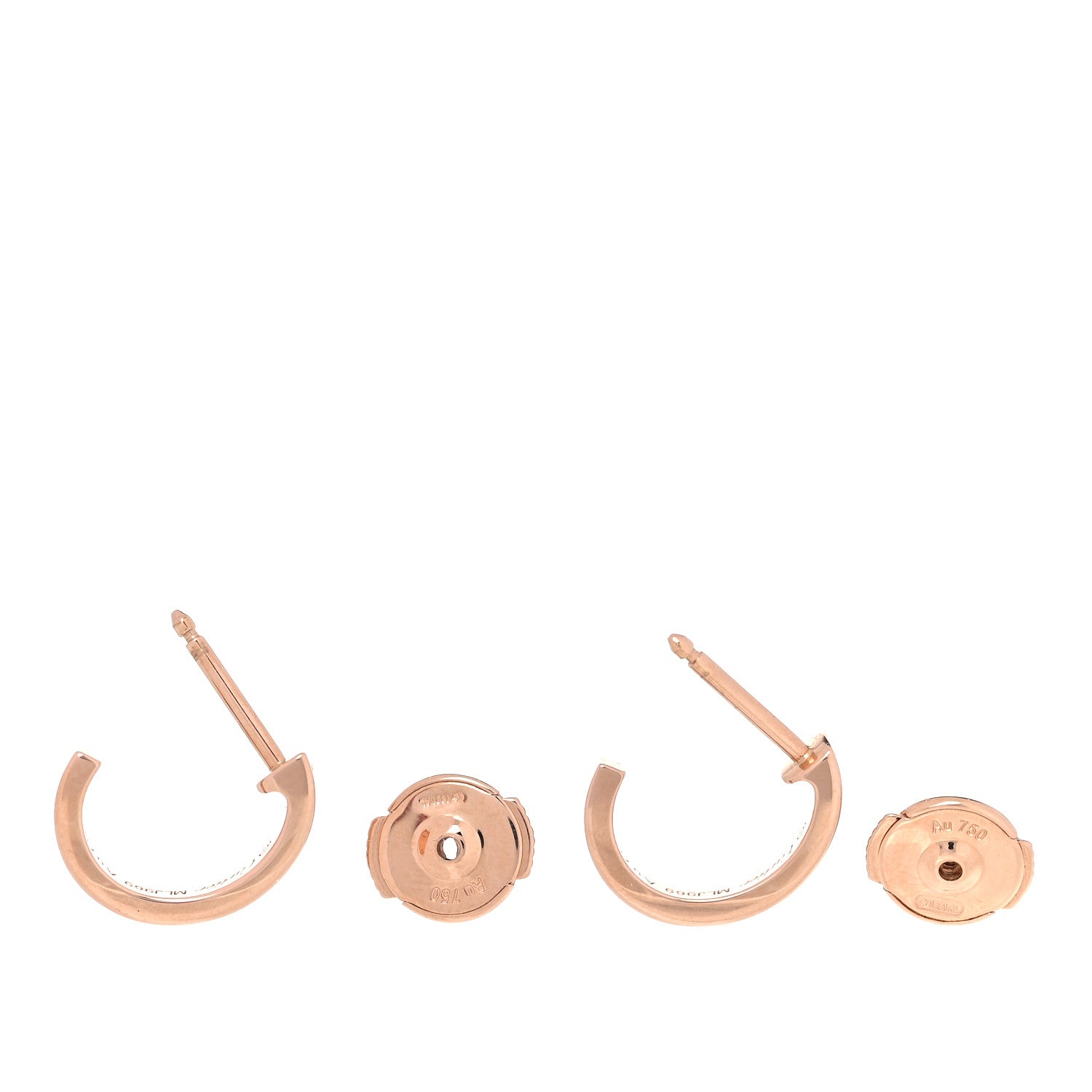 Cartier 18K Pink Gold Small LOVE Hoop Earrings 3 of 8