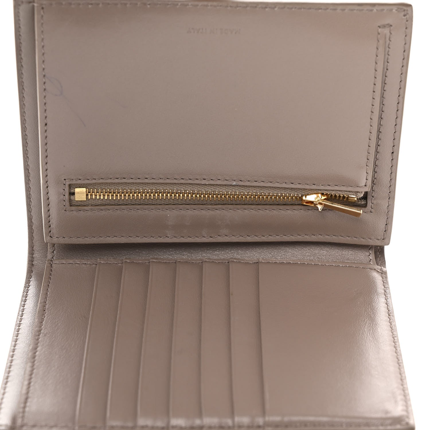 Celine Grained Calfskin Medium Multifunction Strap Wallet Pebble 5 of 14