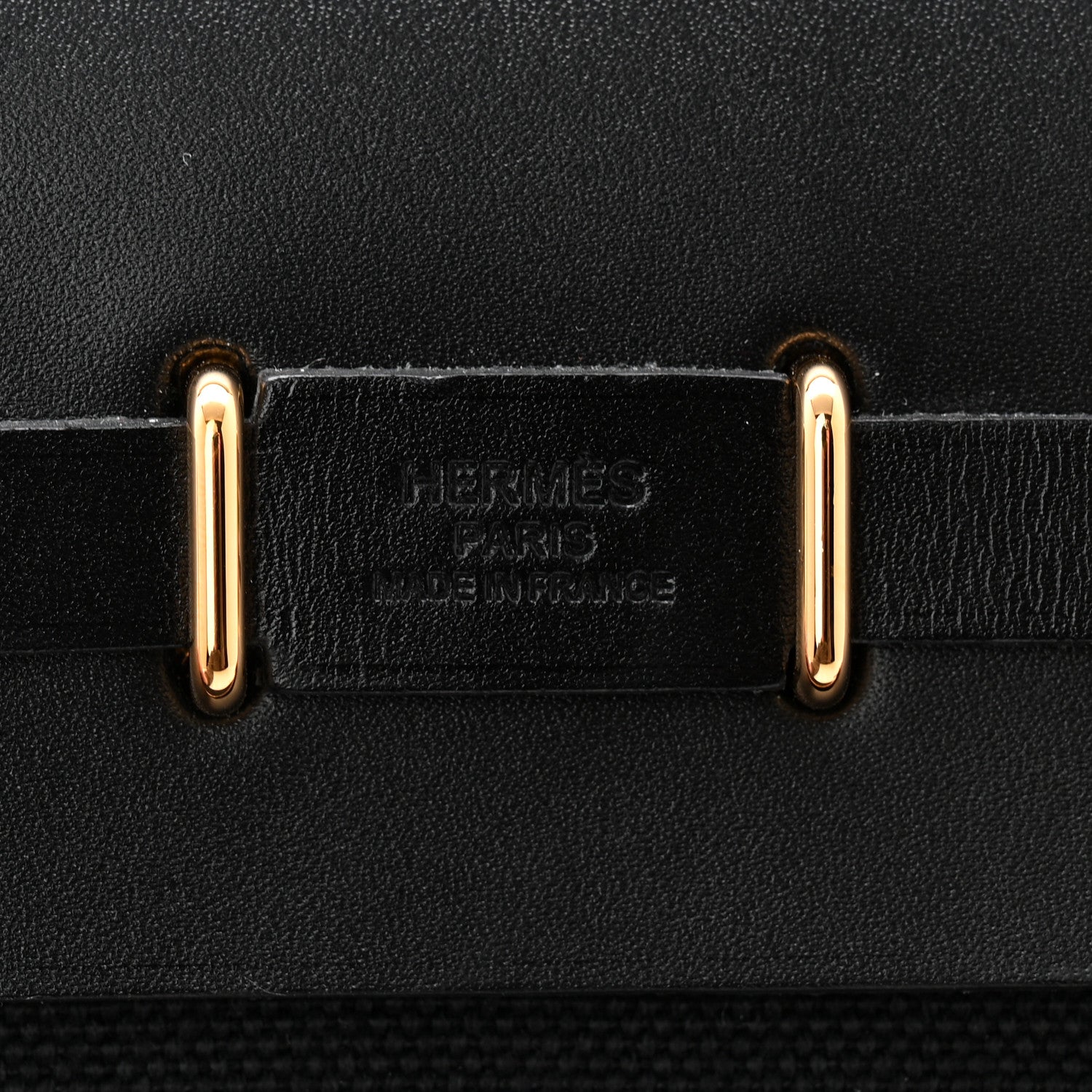 Hermes Military Toile Vache Hunter Herbag Zip Retourne 20 Black 6 of 11