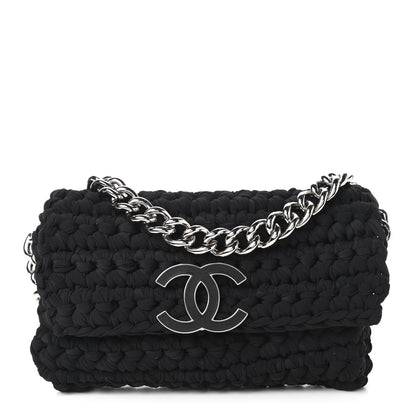 Chanel Crochet Fancy Single Flap Black 1 of 11