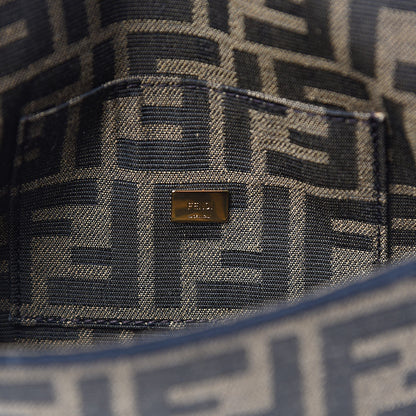 Fendi Fabric Jacquard FF 1974 Mini Baguette Tobacco Moro Black 6 of 9