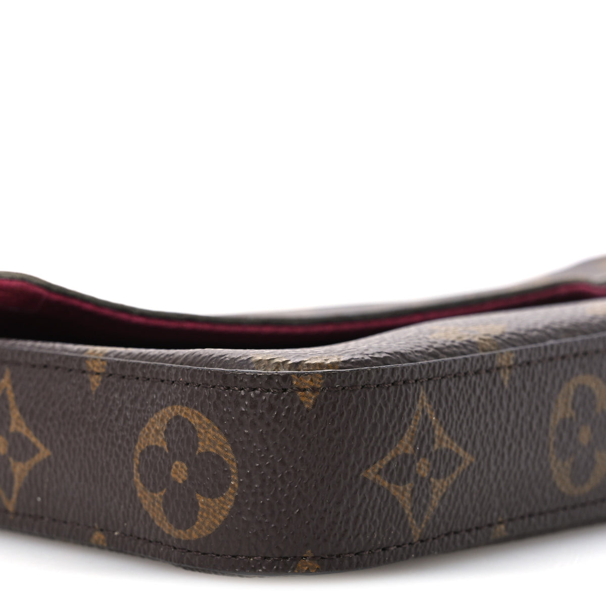 Monogram Pochette Felicie Chain Wallet Fuchsia