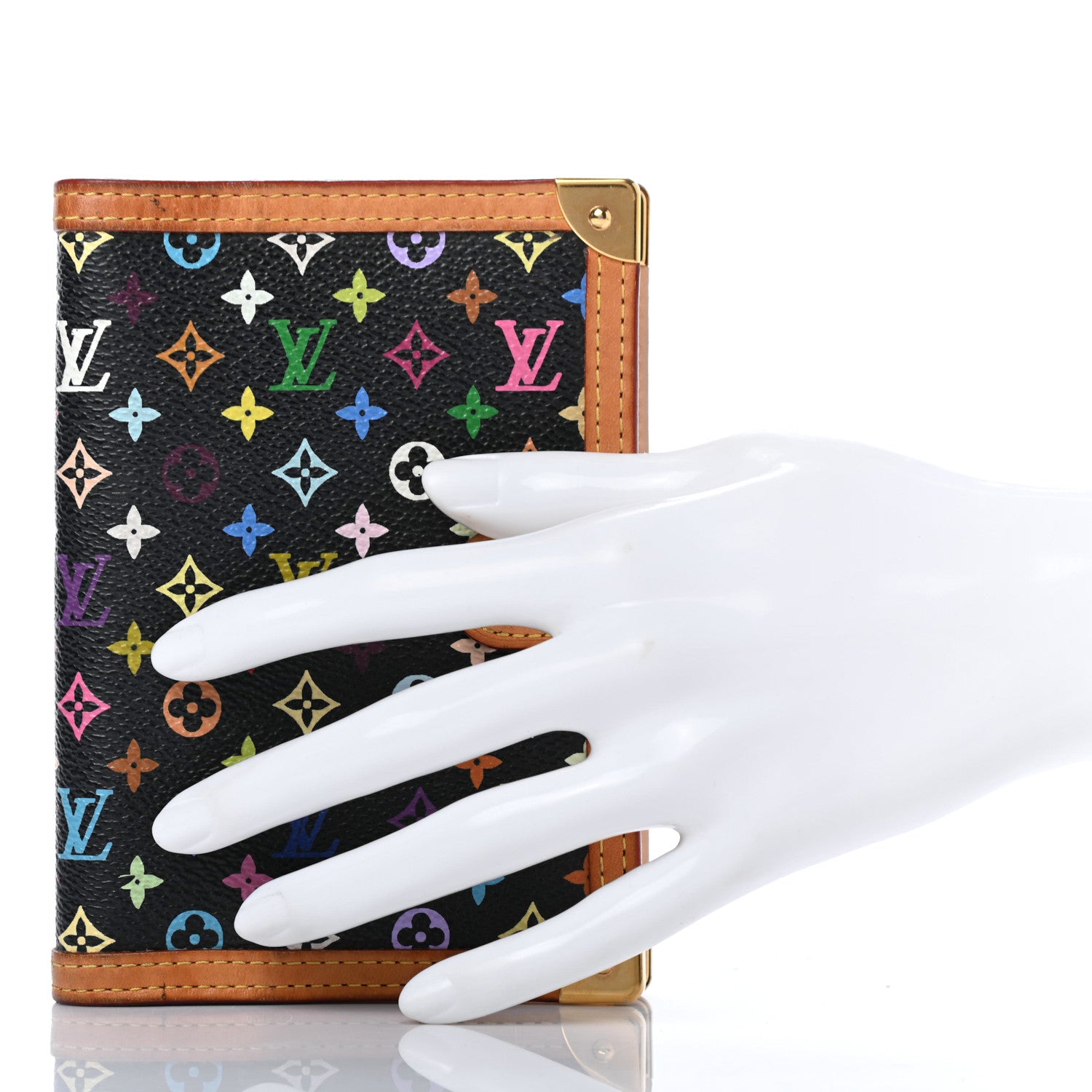 Louis Vuitton Monogram Multicolor Small Ring Agenda Cover Black 2 of 9