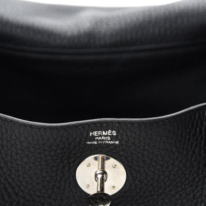 Hermes Taurillon Clemence Lindy 26 Black 8 of 11