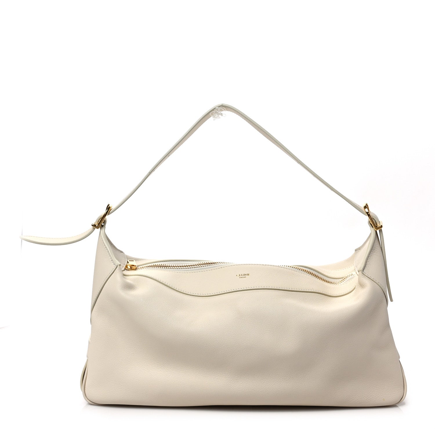 Celine Supple Calfskin Medium Romy Shoulder Bag Rice 1 of 8