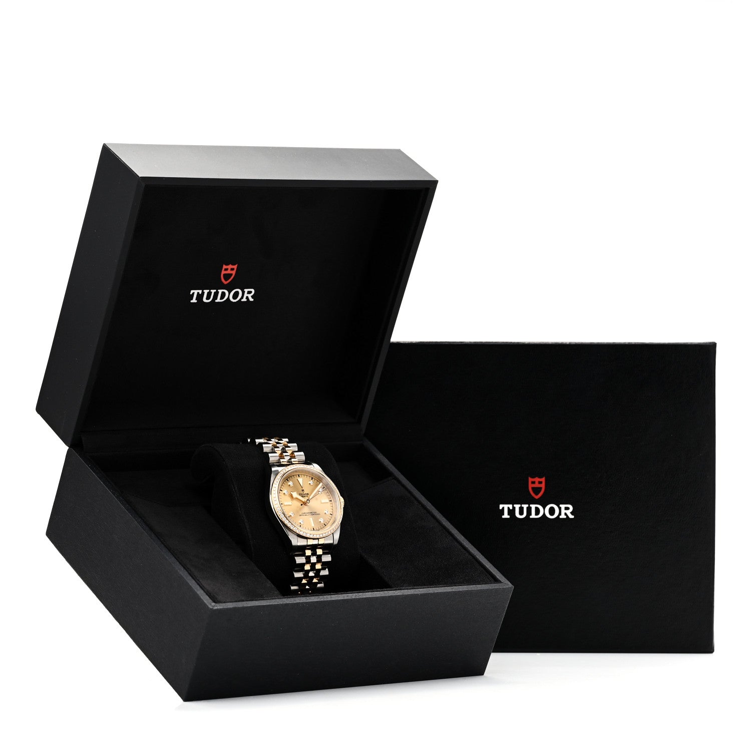 TUDOR Stainless Steel 18K Yellow Gold Diamond Bezel 36mm Black Bay Automatic Watch Champagne 79653 5 of 5