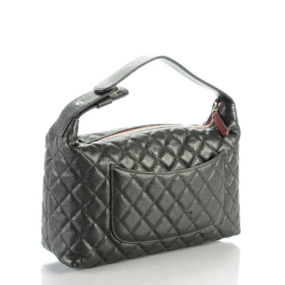 Chanel Caviar Quilted Large Cosmetic Case Black 3 of 7