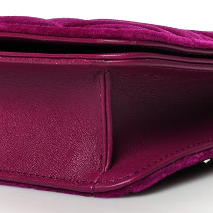 Gucci Velvet Matelasse GG Marmont Mini Bag Fuchsia Violet Cyclamen 9 of 9