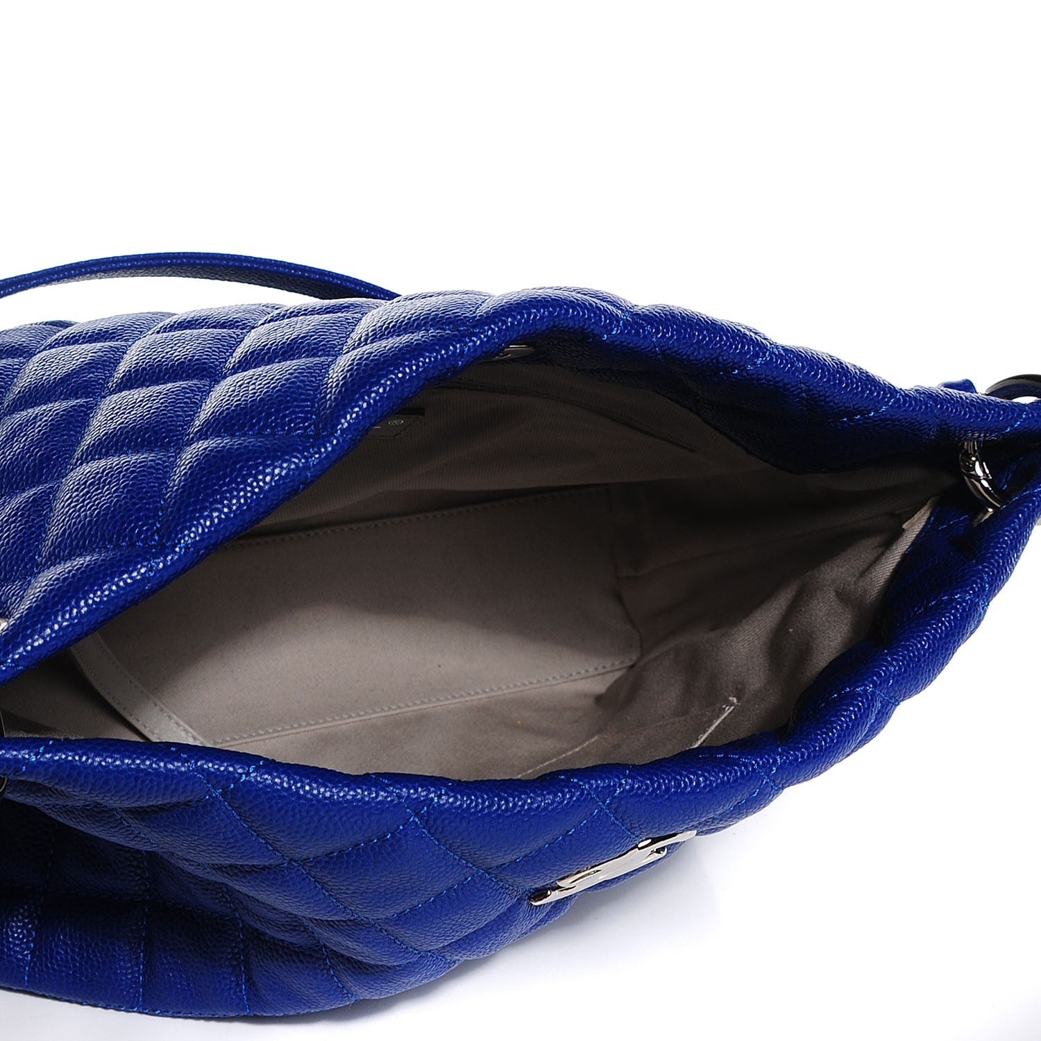 Chanel Caviar Quilted Easy Zip Tote Cobalt Blue 5 of 7