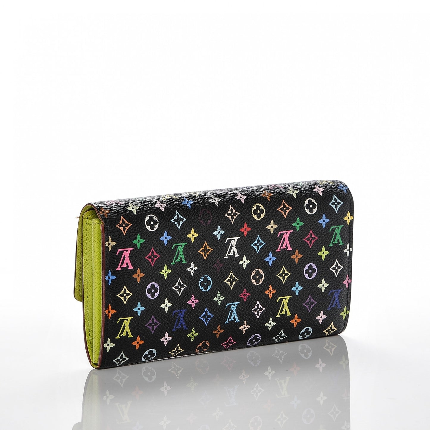 Monogram Multicolor Sarah Wallet Black Pistache