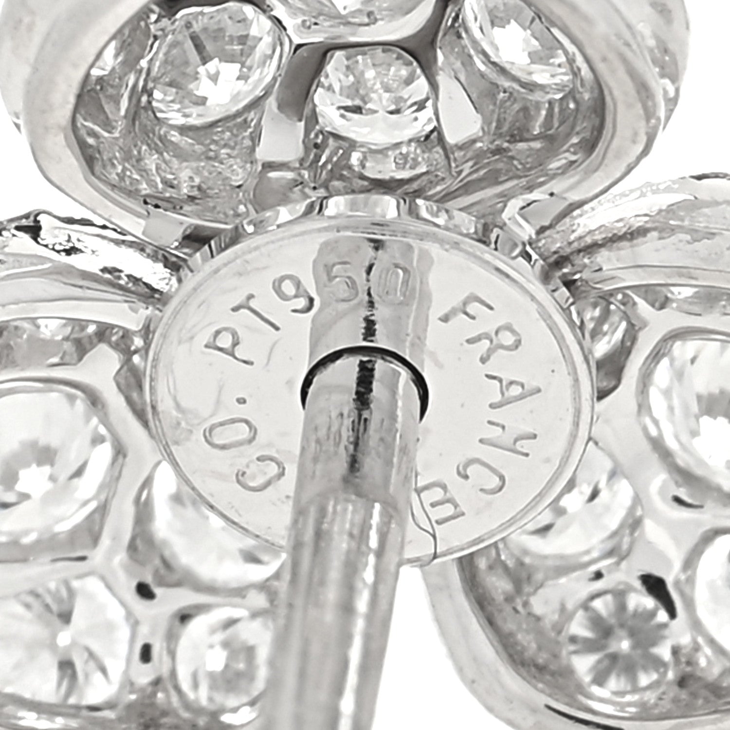 Tiffany Platinum Diamond Petal Earrings 4 of 5