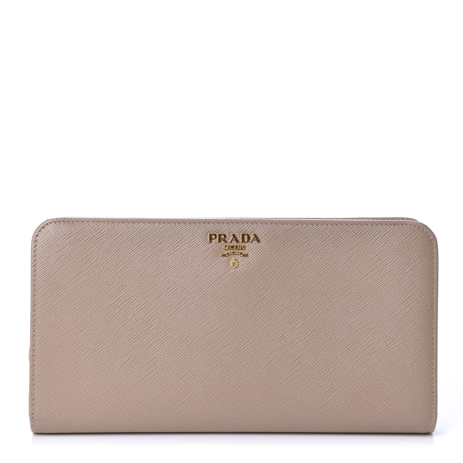 Prada Saffiano Metal Double Snap Travel Wallet Cammeo 1 of 8