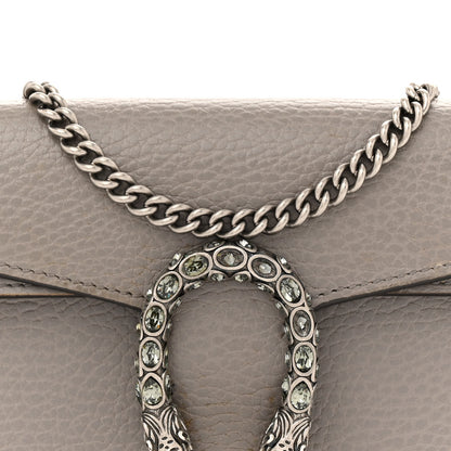 Gucci Dollar Calfskin Crystal Super Mini Dionysus Shoulder Bag Dusty Grey Black Diamond 7 of 16