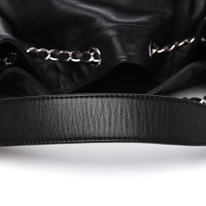 Chanel Calfskin Drawstring CC Bucket Bag Black 10 of 11