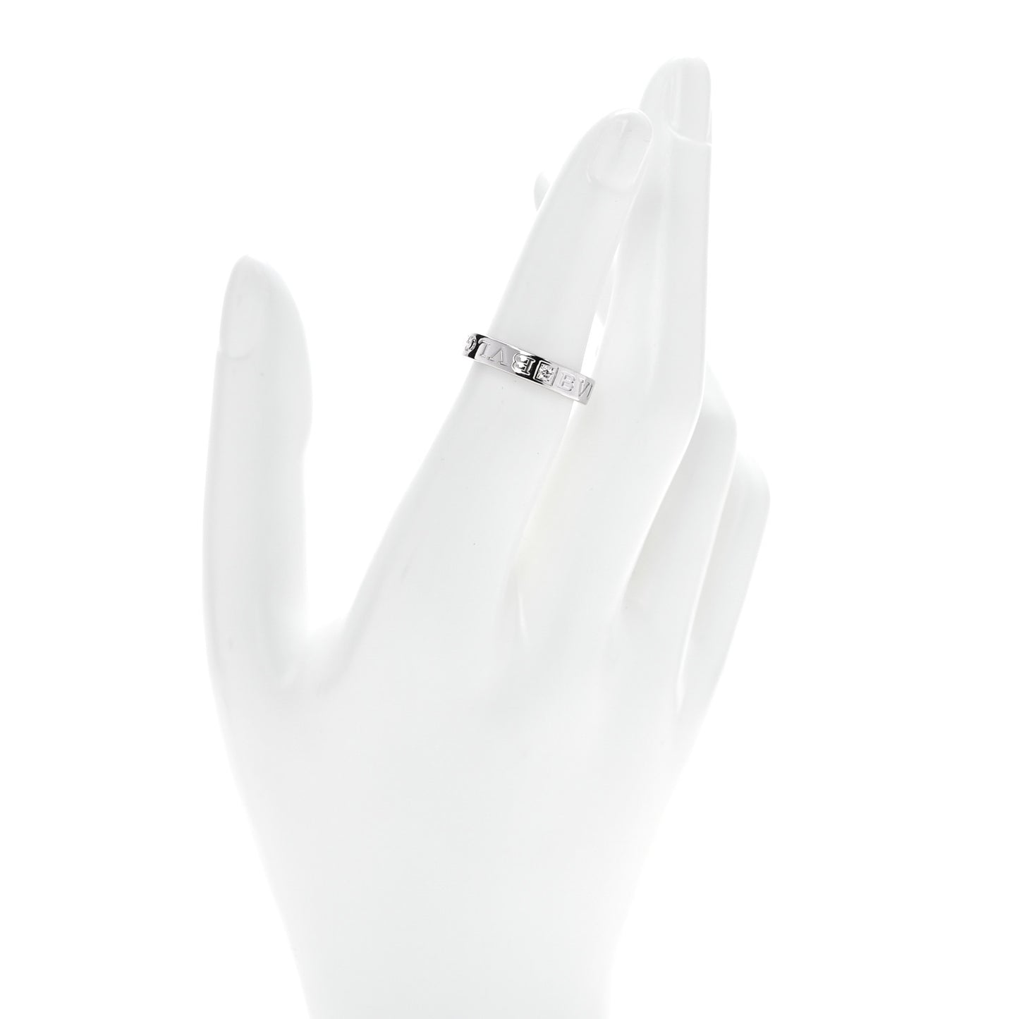 18K White Gold Diamond B.Zero1 Essential Band Ring 51 5.75