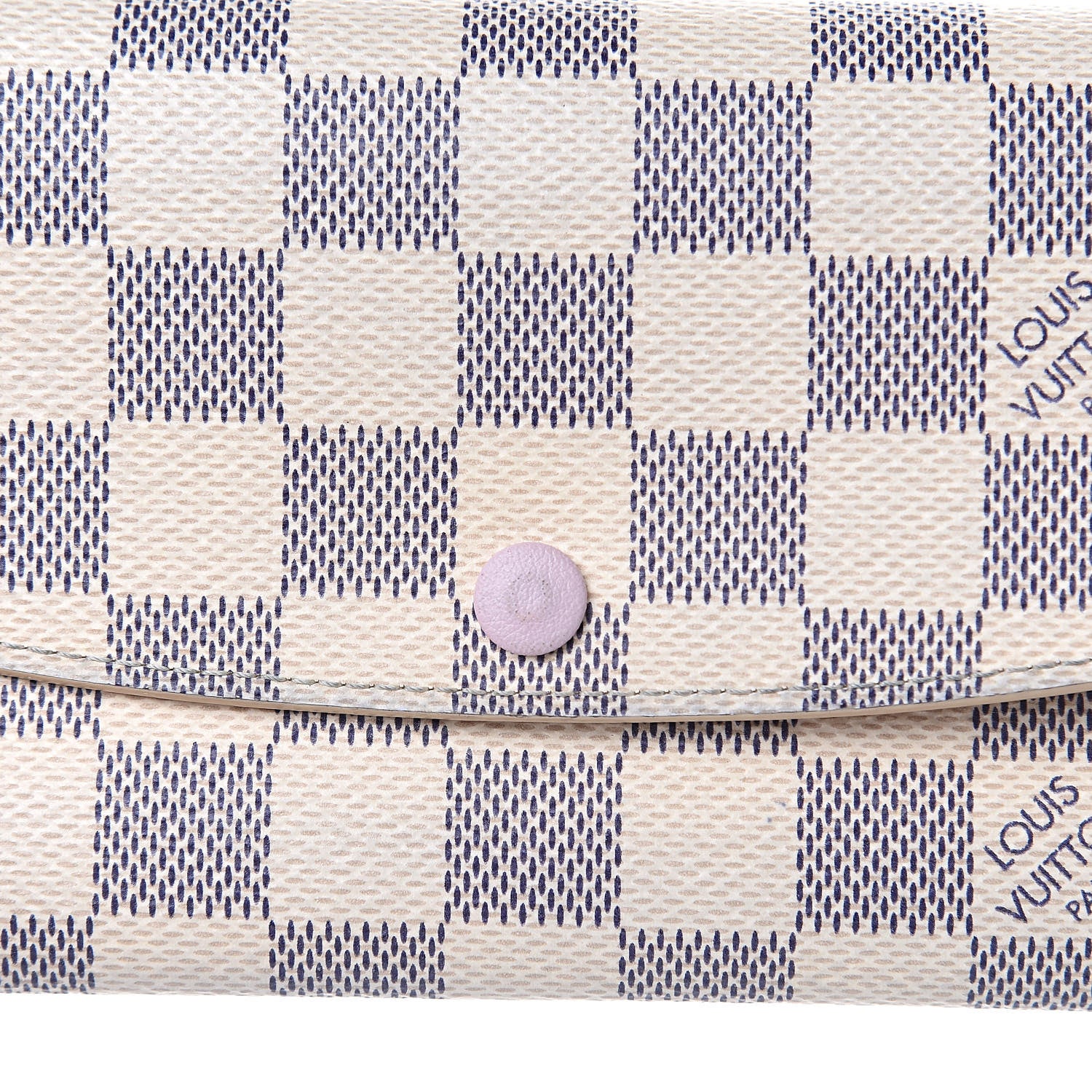Louis Vuitton Damier Azur Emilie Wallet Rose Ballerine 14 of 17