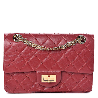 Chanel Aged Calfskin Quilted 2.55 Reissue Mini Flap Red 1 of 10
