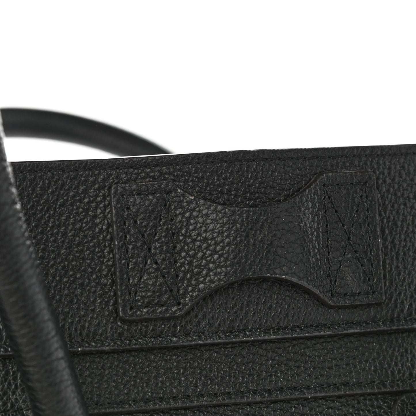 Drummed Calfskin Mini Luggage Black