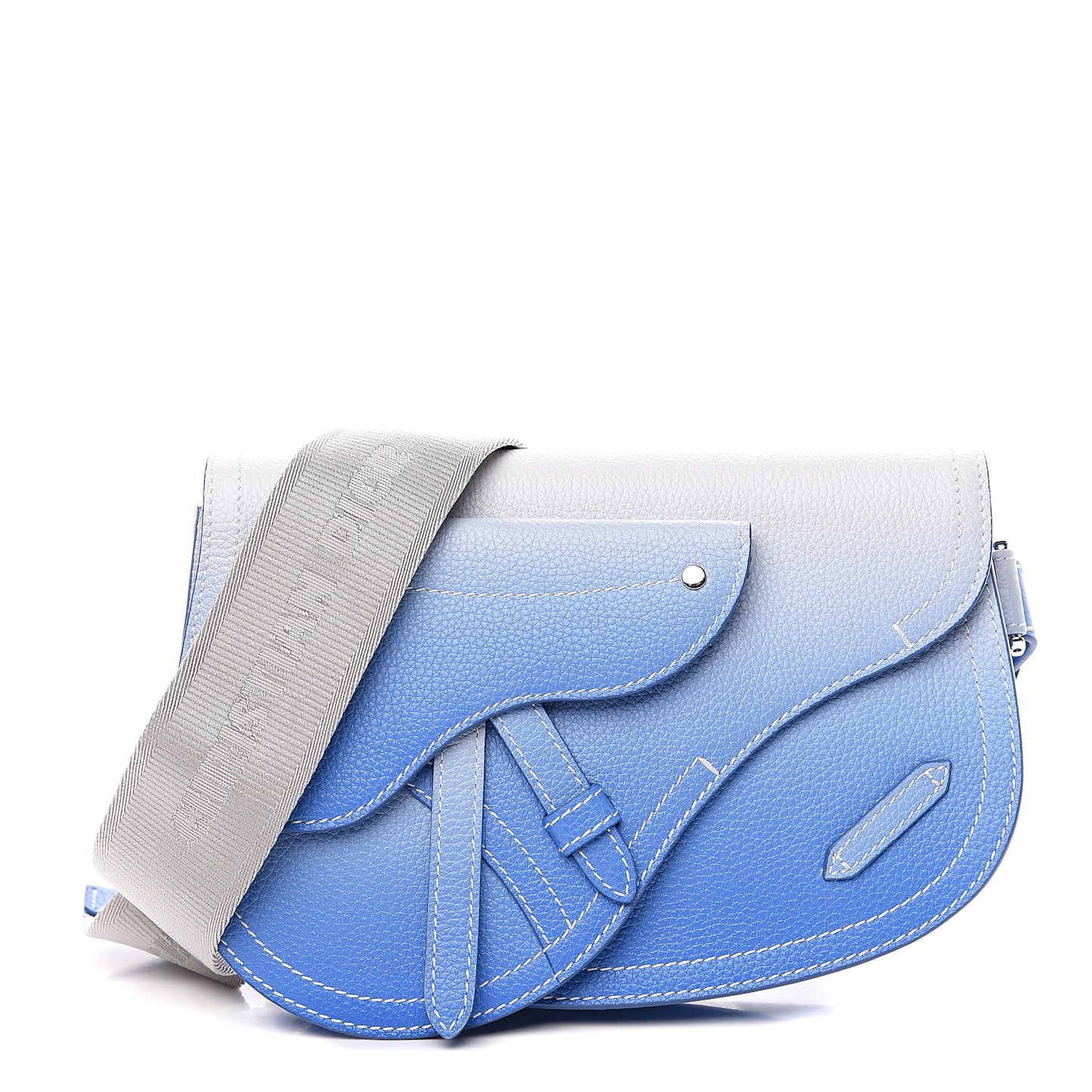 X KAWS Grained Calfskin Saddle Pouch