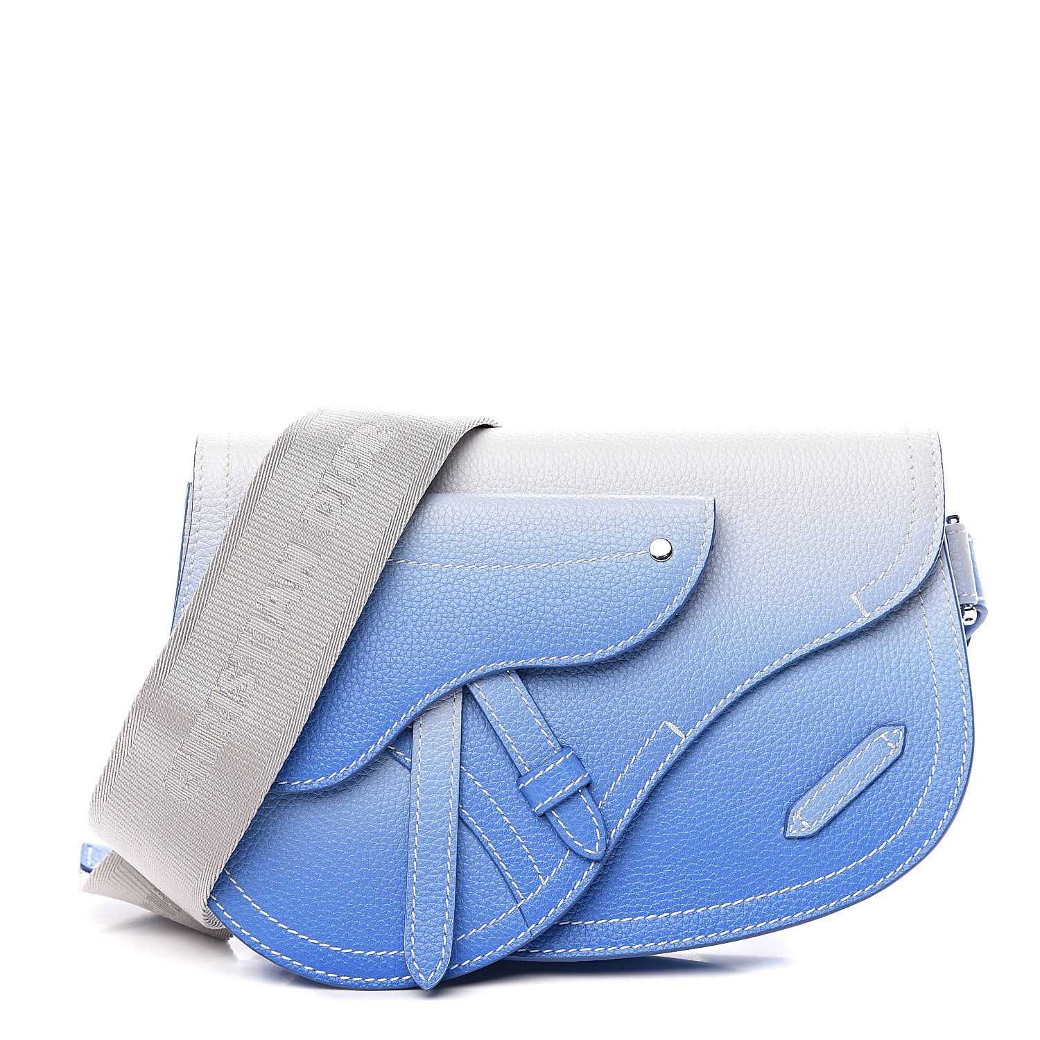 Christian Dior X KAWS Grained Calfskin Saddle Pouch 1 of 9
