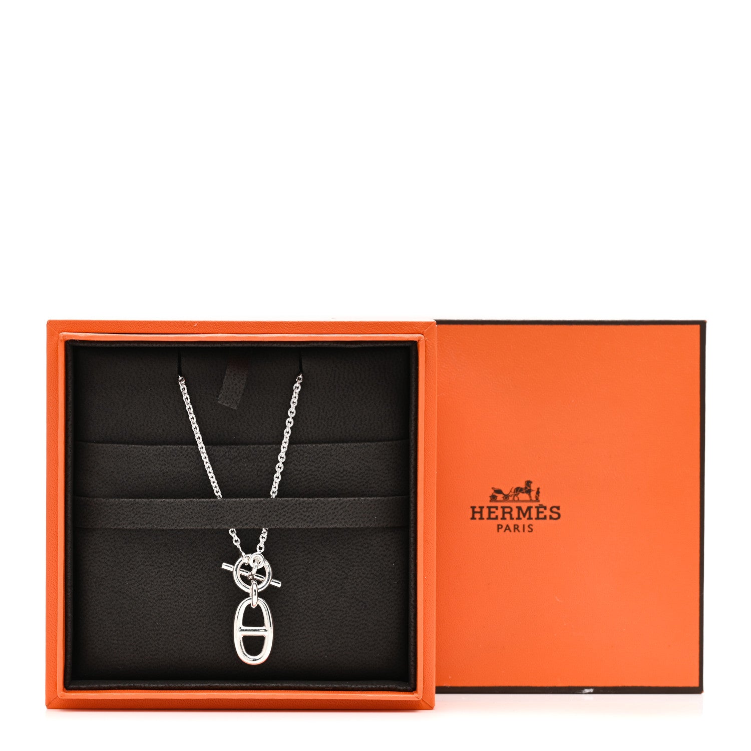 Hermes Sterling Silver Amulette Chaine d'Ancre Necklace 4 of 4