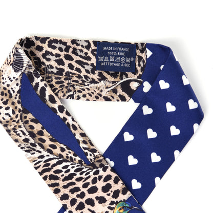 Hermes Silk Jungle Love Twilly Marine Rouge Brun 2 of 5