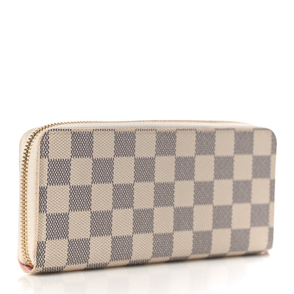 Louis Vuitton Damier Azur Clemence Wallet Rose Ballerine 3 of 11