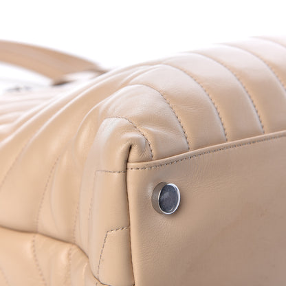 Saint Laurent Calfskin Y Quilted Monogram Large Loulou Shopper Nude Powder 10 of 12