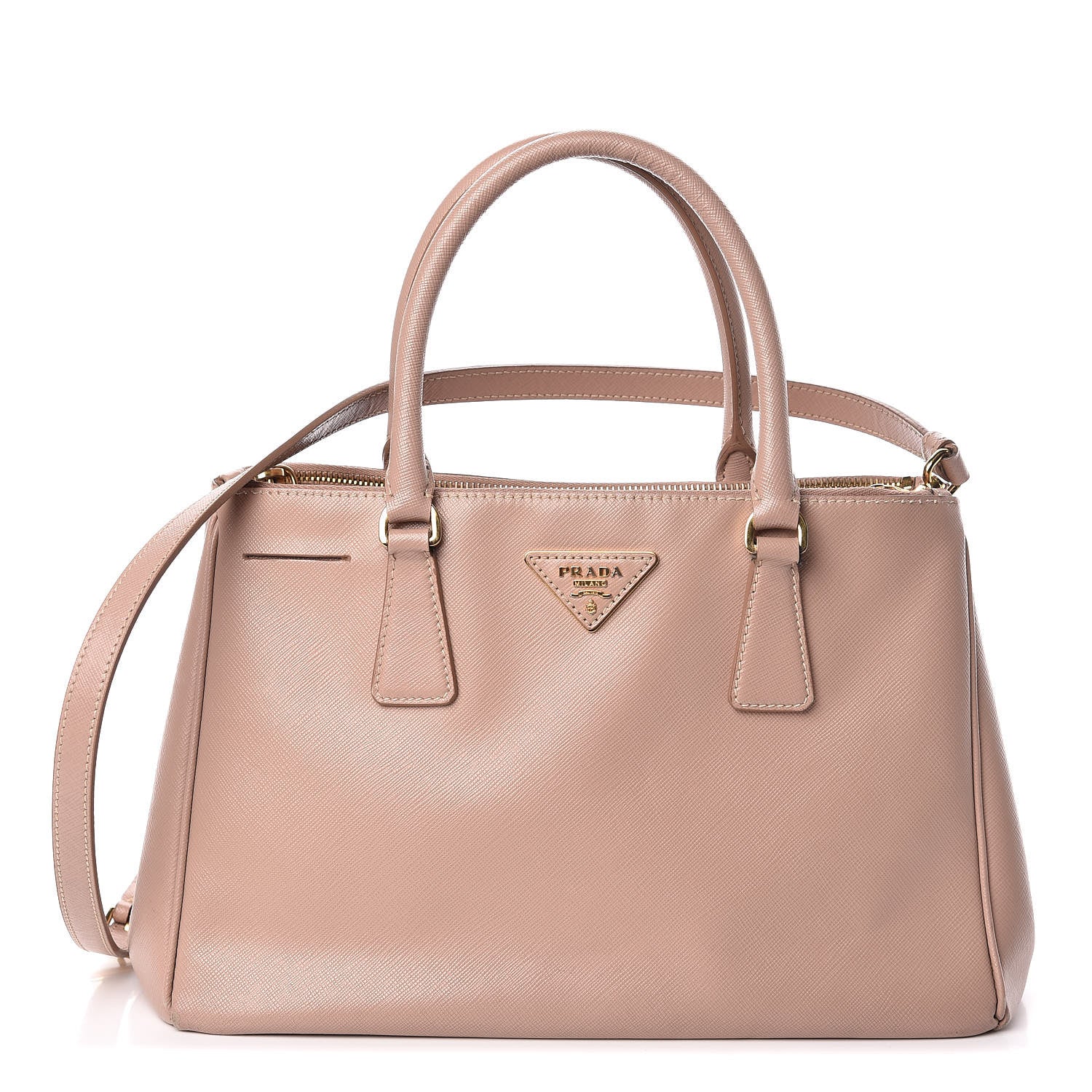 Prada Saffiano Small Galleria Double Zip Tote Cammeo 1 of 13