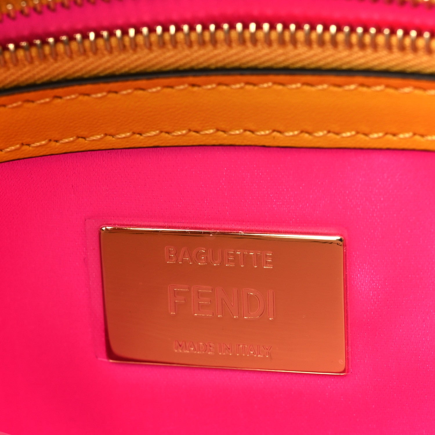 Fendi X SARAH COLEMAN Glazed Canvas Vitello King FF Vertigo Baguette 1997 Mimosa White 6 of 9