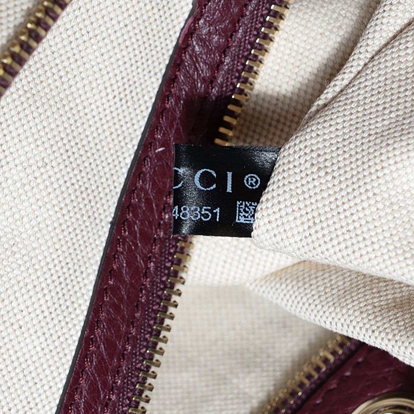 Calfskin Large Bamboo Shopper Tote Burgundy