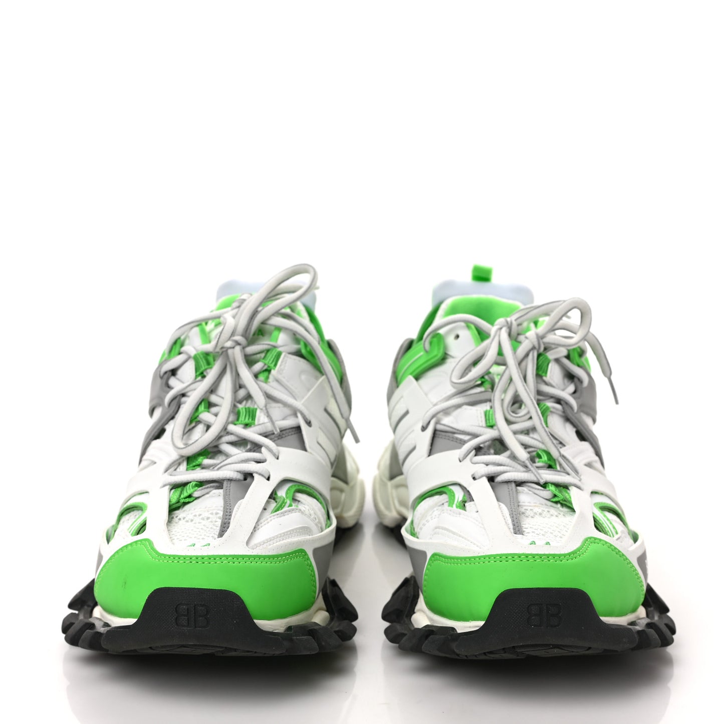Mesh Nylon Mens Track Sneakers 44 Grey Fluo Green White Black